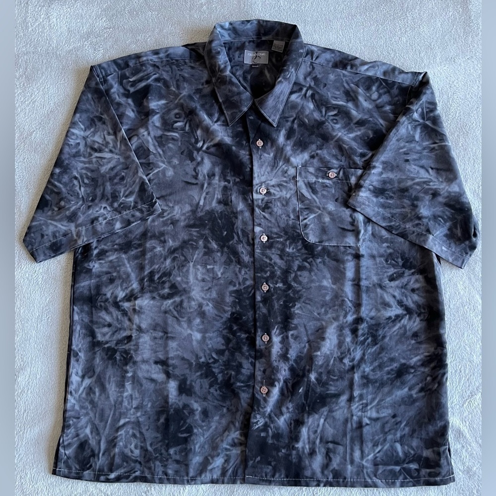 Jordan Craig Black Tie Dye Button Down Shirt Size 3X